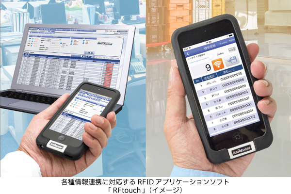 各種情報連携に対応するRFIDアプリケーションソフト「RFtouch」（イメージ）