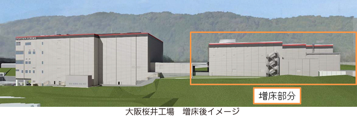 大阪桜井工場　増床後イメージ