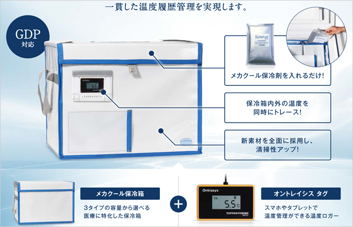 温度トレース機能付医薬品用保冷パッケージ“Ｘシリーズ